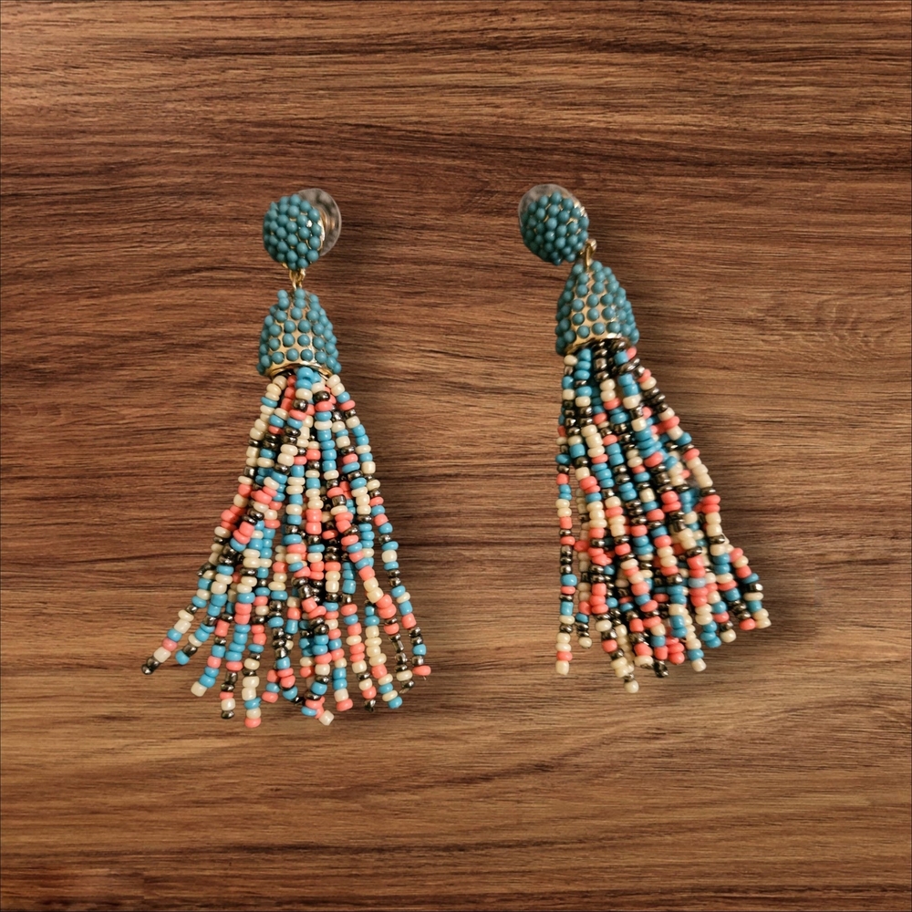 Beaded Tassel Earrings